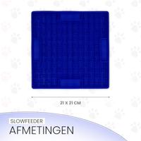 Eat Slow Live Longer Lick Mat Bones Blue - thumbnail