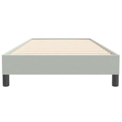 Boxspring zonder matras fluweel lichtgrijs 80x220 cm