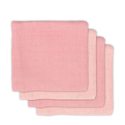 Jollein bamboe hydrofiele luiers 70x70 cm Pale pink - set van 4 Jollein bamboe hydrofiele luiers 70x70 cm Pale pink - set van 4