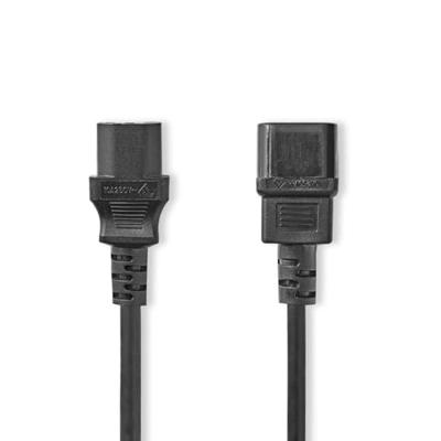 Stroomkabel | IEC-320-C14 | IEC-320-C13 | Recht | Recht | Vernikkeld | 2.00 m | Rond | PVC | Zwart Stroomkabel | IEC-320-C14 | IEC-320-C13 | Recht | Recht | Vernikkeld | 2.00 m | Rond | PVC | Zwart