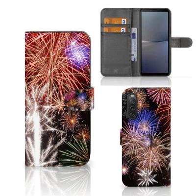 Sony Xperia 10 V | Wallet Case | met Pasjes | Vuurwerk Sony Xperia 10 V | Wallet Case | met Pasjes | Vuurwerk