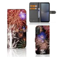 Sony Xperia 10 V | Wallet Case | met Pasjes | Vuurwerk - thumbnail