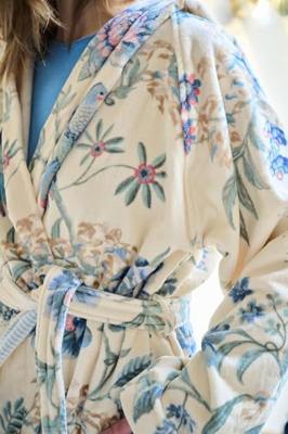 Pip Studio Pip Studio Secret Garden Bathrobe badjas Witblauw L