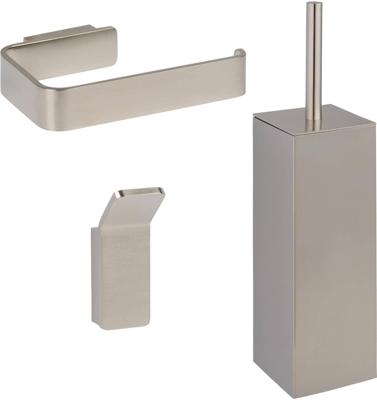 Ben Torgetto toilet accessoires 3-delig geborsteld nikkel