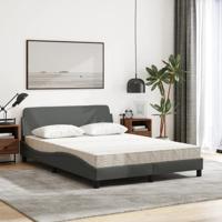 Bed met matras stof donkergrijs 180x200 cm - thumbnail