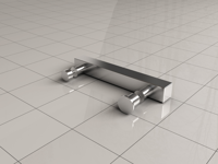 Losse Deurgreep Wiesbaden Type 7 19,5 cm Chroom - thumbnail