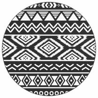 Buitentapijt ARAKIL Ø 200 cm polypropeen zwart - thumbnail