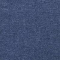 Hoofdbord met randen 83x16x118/128 cm stof blauw - thumbnail