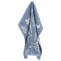 Bunzlau Castle - Handdoek 53x60cm Wild Flowers grijsblauw (GOTS) - thumbnail