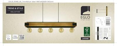 Eglo Landelijke hanglampLayham - 43468