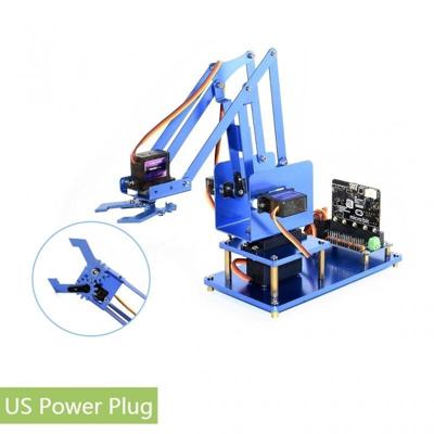 Waveshare 4-DOF metalen robot arm Kit voor micro: beetje ondersteuning Bluetooth ons stekker