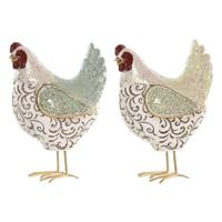 Decoratieve figuren Home ESPRIT Groen Kip (2 Stuks) - thumbnail