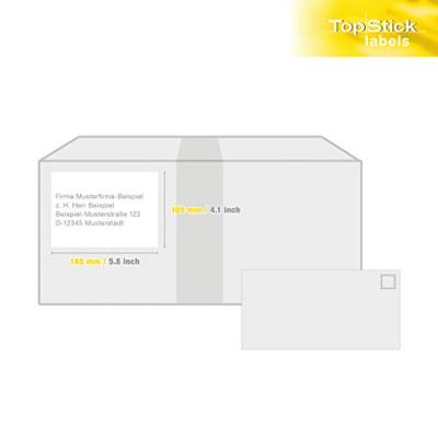 Etiket topstick 105x148mm wit 400st | 10 stuks