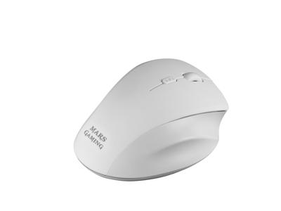 Muis Mars Gaming MMWERGO Ratón Inalámbrico Ergonómico Blanco 3200 DPI - thumbnail