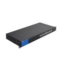 Linksys LGS124-EU 24-poorts onbeheerde Gigabit-netwerkswitch - Ethernet-switch/hub met metalen behuizing voor thuis en kantoor - Tafelmodel of wandbevestiging, Ethernet-splitter, Plug-and-play - thumbnail