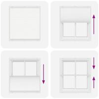 Pliss rolgordijn 120x100cm stofbreedte 119,4cm polyester wit - thumbnail