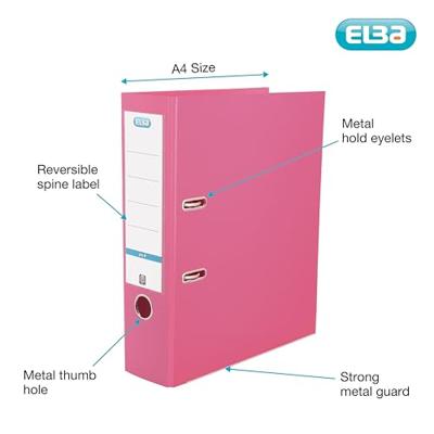 Elba ordner Smart Pro+, roze, rug van 8 cm