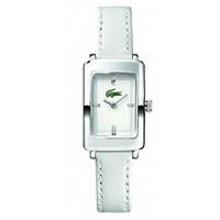 Lacoste horlogeband 2000468 / LC-30-3-14-0131 Leder Wit 12mm + wit stiksel - thumbnail