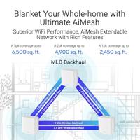 ASUS ZenWiFi BD4 (3-pack) dual-band WLAN, 7 mesh, 3600 Mbit/s, 6500 vierkante meter, 2,5 G dual-poorten, veiligheid en kinderbeveiliging inbegrepen, Smart Home Master SSID - thumbnail