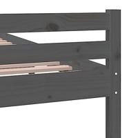 Bedframe massief hout grijs 140x190 cm - thumbnail
