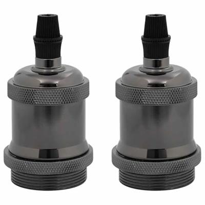 VidaXL Lamphouders 2 st glanzend zwart e27 VidaXL Lamphouders 2 st glanzend zwart e27