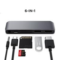 SATECHI USB-C Mobiel Pro SD Adapter Met USB-C PD Opladen, 4K HDMI, USB 3.0, Micro/SD Kaartlezers & 3.5mm Koptelefoon Aansluiting - M2/ M1 iPad Pro, M1 iPad Air, iPad Mini En Meer - thumbnail