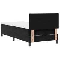 Boxspringbed met matras fluweel zwart 100x200 cm - thumbnail