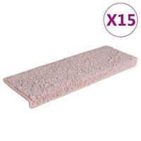 Trapmatten 15 st 65x21x4 cm wit en roze - thumbnail