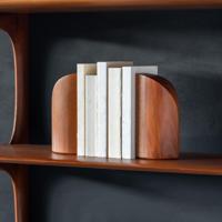 Ethnicraft Boekenstandaard 'PI' Mahoniehout, Set van 2 stuks, kleur Bruin - thumbnail