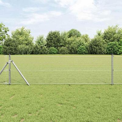 VidaXL Afrasteringspaal zilver 10 x 0,4 m (19 x 19 mm gaas) staal