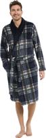 Groene herenbadjas Schotse ruit - fleece-M -50 - thumbnail