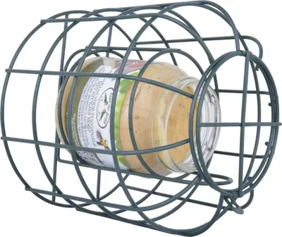 Pindakaaspot houder metaal groen