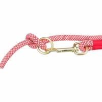 TRIXIE SOFT ROPE HONDENRIEM VERSTELBAAR ROOD / CREME 200X1 CM - thumbnail