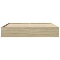 Bedframe zonder matras 200x200cm spaanplaat sonoma eikenkleurig - thumbnail