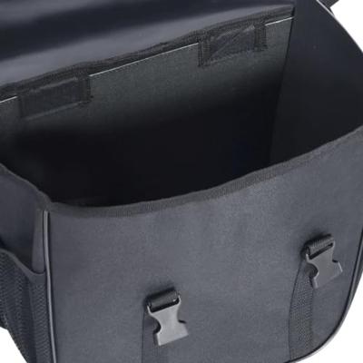 VidaXL Fietstas voor bagagedrager dubbel waterdicht 35 l zwart - thumbnail
