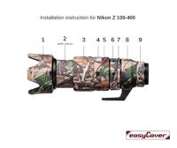 easyCover Lens Oak for Nikon Z 100-400mm f/4.5-5.6 VR S Forest Camouflage - thumbnail