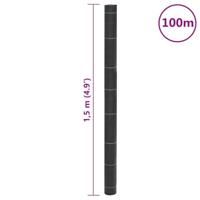 Worteldoek 1,5x100 m polypropeen zwart - thumbnail