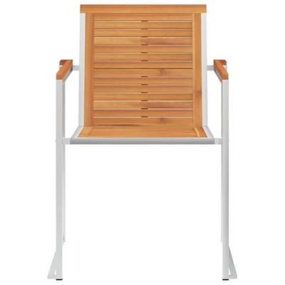 Tuinstoelen 8 st met kussens massief acaciahout