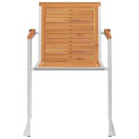 Tuinstoelen 8 st met kussens massief acaciahout - thumbnail