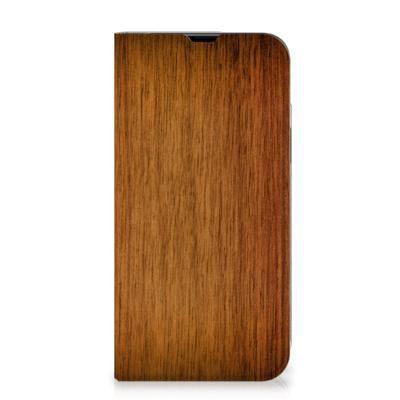 iPhone 13 Pro Max Book | Wallet Case | Donker Hout iPhone 13 Pro Max Book | Wallet Case | Donker Hout