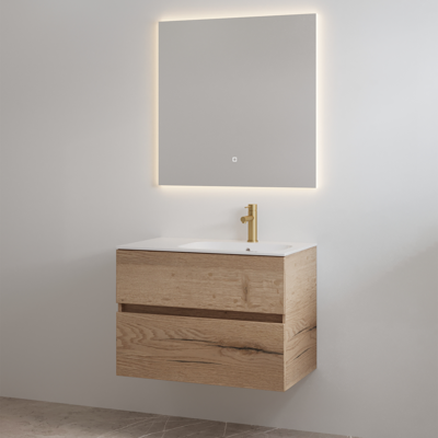 Badmeubelset met Kraangat Best Design Splash 80 cm Halifax Hout