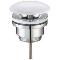 Wiesbaden Caral Open Afvoerplug - 5/4inch - Keramiek - Glans Wit - thumbnail