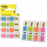 Post-it Index Smal, 4 x 35 tabs, turkoois, lichtgroen, oranje en roze - thumbnail