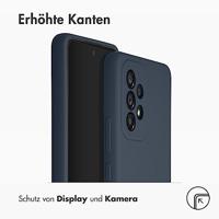 Accezz Liquid Silicone voor Samsung Galaxy A53 Telefoonhoesje Blauw - thumbnail