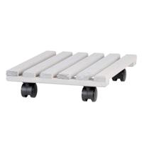 Esschert Design plantentrolley vierkant hout 29 cm grijs - thumbnail