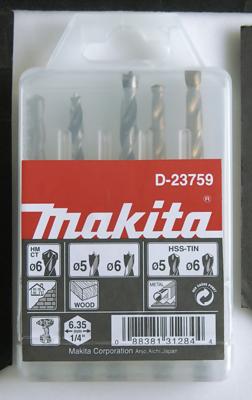 Makita Accessoires D-23759 Borenset 1/4" Vorm E - D-23759 Makita Accessoires D-23759 Borenset 1/4" Vorm E - D-23759