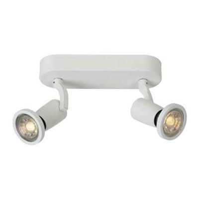 Lucide JASTER-LED - Plafondspot - LED - GU10 - 2x5W 2700K - Wit