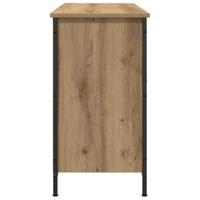 TV-kast artisanaal eikenkleurig 101 x 35 x 65 cm Bewerkt hout - thumbnail