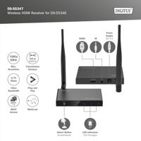 Digitus DS-55347 HDMI-ontvanger 100 m 5 GHz 1920 x 1080 Pixel Geïntegreerde LED-weergave, Met loop-functie, Veilige draadloze overdracht - thumbnail