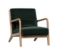 WOOOD Fauteuil 'Mark' Velvet, kleur Groen - thumbnail